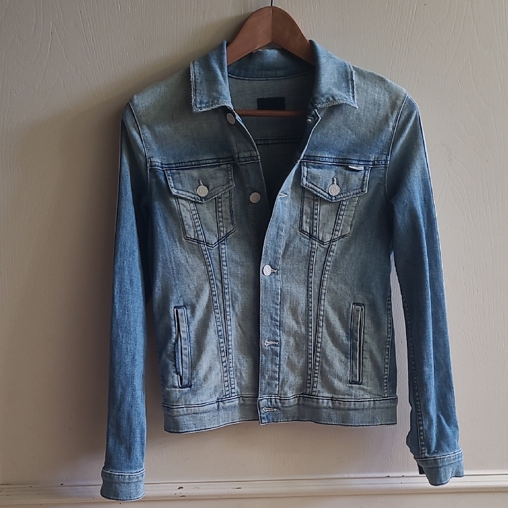 MOTHER The Star Bruiser Denim Jacket in In-Flight Entertainment Wash Sz XS - Picture 2 of 8
